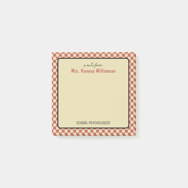 Bloco De Notas Psicólogo da Escola de Controlo Personalizado (Frente)