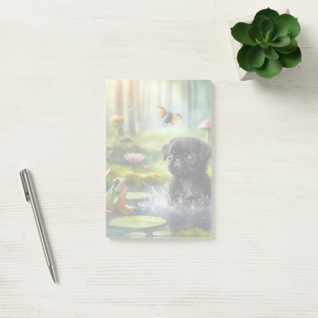 Bloco de Notas Pug da Floresta das Fadas (Escritótio)
