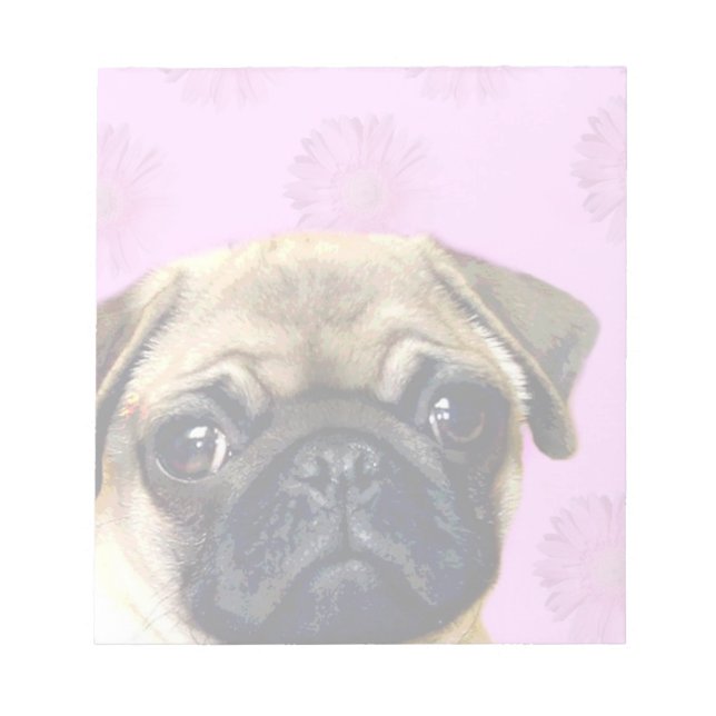 Bloco De Notas Pug dog (Frente)