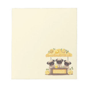 Bloco De Notas Pug Dogs Lemonade Stand