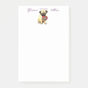 Bloco De Notas Pug Heart Mãe