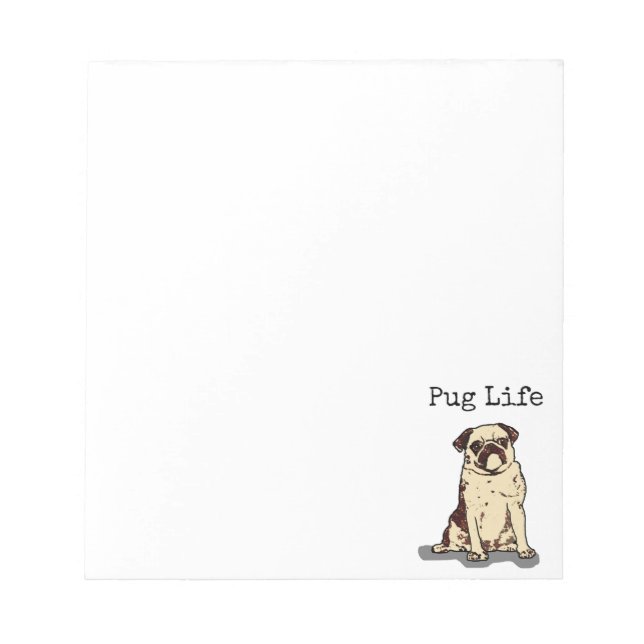 Bloco De Notas Pug Life (Frente)