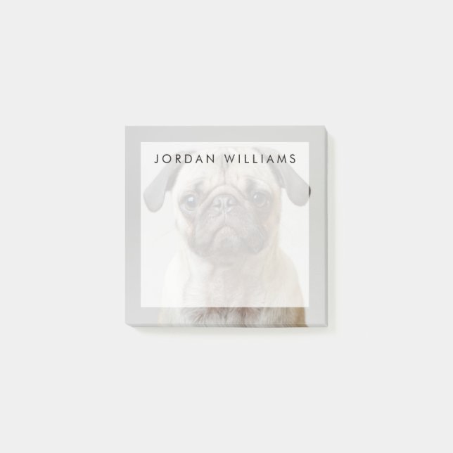 Bloco De Notas Pug Retrato (Frente)