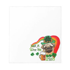 Bloco De Notas Pug St Patricks