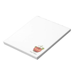 Bloco De Notas Pumpkin Bonito Com Vinhas Em Aquarela