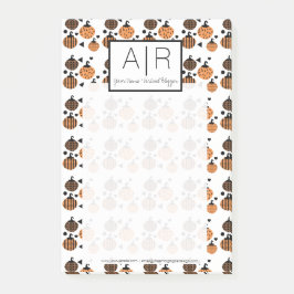 Bloco De Notas Pumpkin Confetti Bonito do Halloween