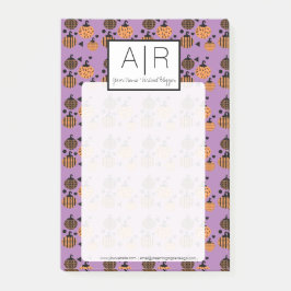 Bloco De Notas Pumpkin Confetti Bonito do Halloween