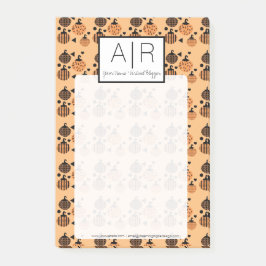 Bloco De Notas Pumpkin Confetti Bonito do Halloween