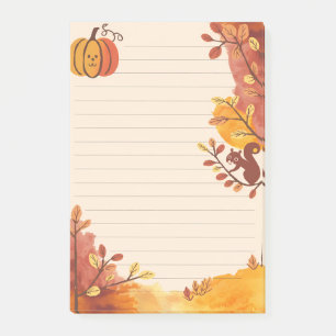 Bloco De Notas Pumpkin Pals & Squirrel Scribbles