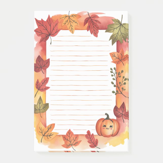 Bloco De Notas Pumpkin Peek & Leafy Glow (Frente)