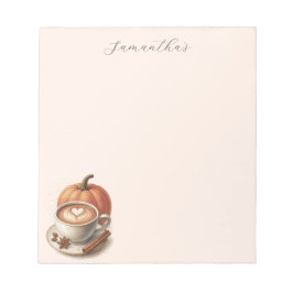 Bloco De Notas Pumpkin Spice Coffee Themed Notepad