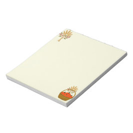 Bloco De Notas 📝 **Pumpkin & Wheat Basket Notepad