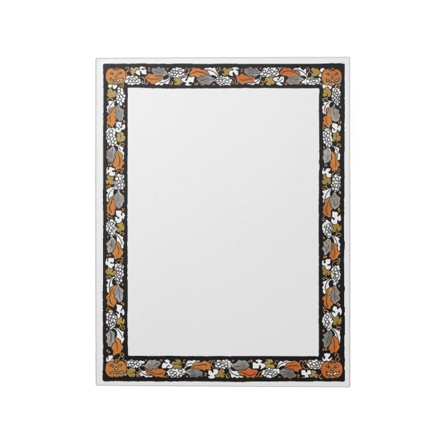 Bloco De Notas Pumpkins e Folhas Notepad antigas moídas (Invertido)