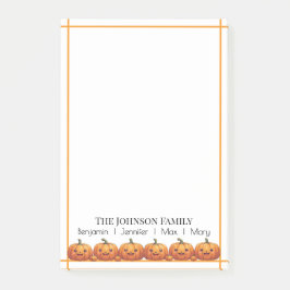 Bloco De Notas Pumpkins Laranja Bonito Cai