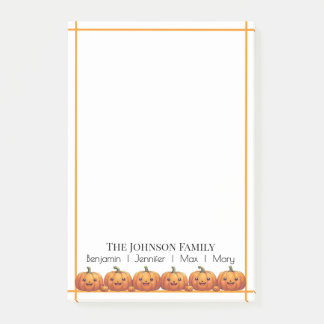 Bloco De Notas Pumpkins Laranja Bonito Cai