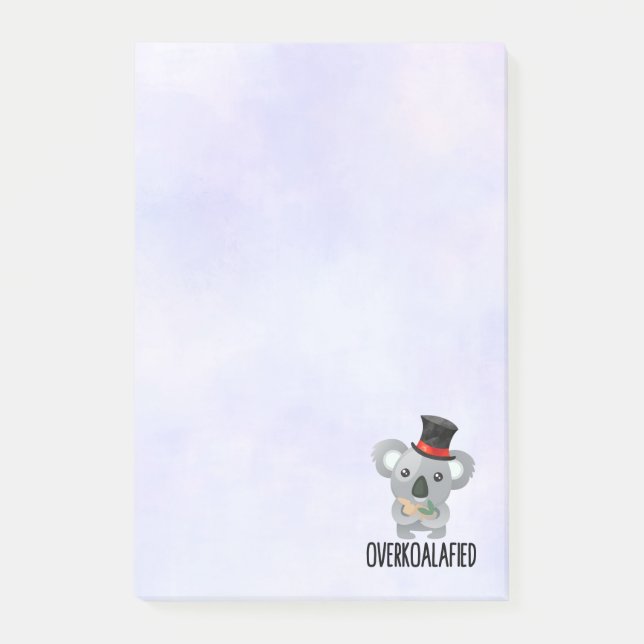 Bloco De Notas Pun Cute Koala Superkoalaficado (Frente)