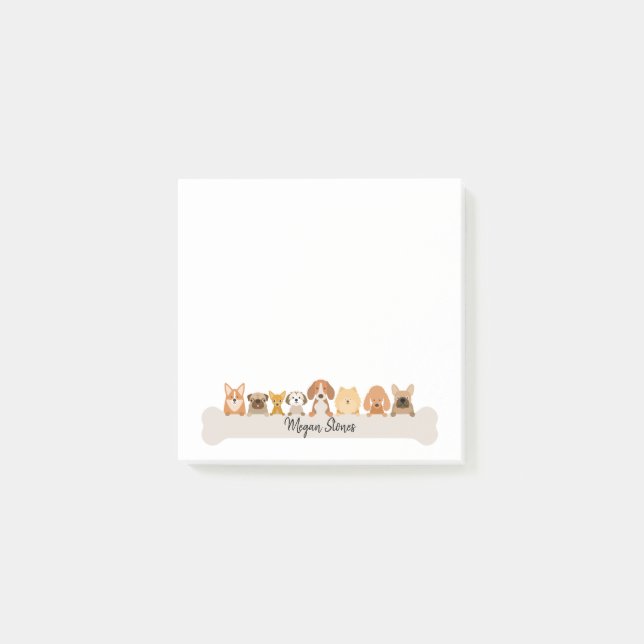 Bloco De Notas Puppy Posta Notas Um Notepad Cogy Bonito (Frente)