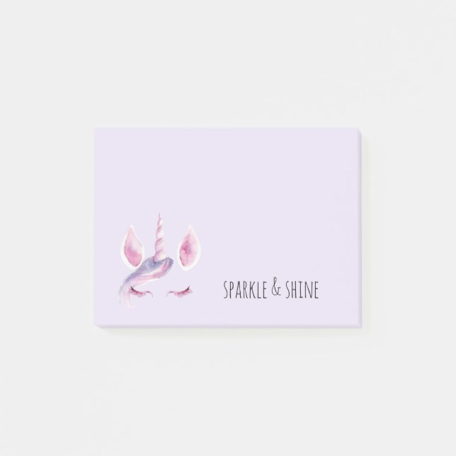 Bloco De Notas Purple Pink Unicorn (Frente)