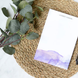 Bloco De Notas Purple Watercolor - Nome Personalizado