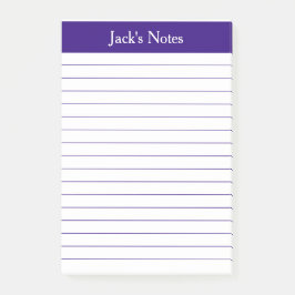 Bloco De Notas Púrpura Clássica Personalizada