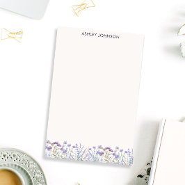 Bloco De Notas Púrpura de Watercolor (Prados de Flores Selvagens)