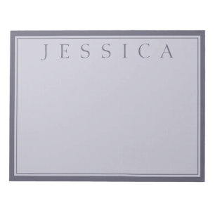 Bloco De Notas Púrpura e Cinza Lavanda preguiçosa   Seu nome