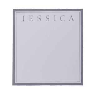 Bloco De Notas Púrpura e Cinza Lavanda preguiçosa   Seu nome