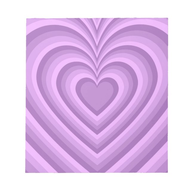 Bloco De Notas Púrpura Hipnótica Prato de Amor (Frente)