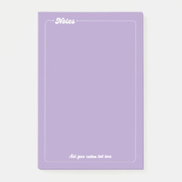 Bloco De Notas Púrpura Minimalista Elegante Personalizável
