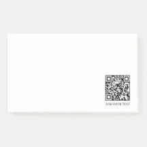 QR Branco | Texto Personalizado Minimalista Modern