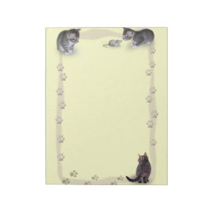 Bloco De Notas Quadro da pata do gato