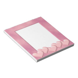 Bloco De Notas Quadro de Corações Rosa