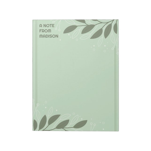Bloco De Notas Quadro de Folheto de Nome Personalizado (Invertido)