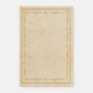 Bloco De Notas Quadro do Ouro do Ornamentado no papel de impress