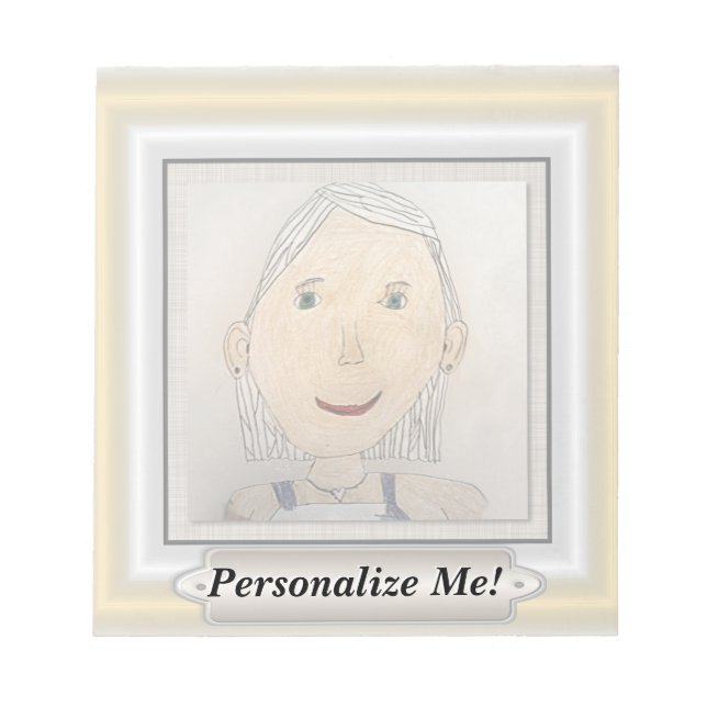 Bloco De Notas Quadro personalizado para adicionar sua arte ou fo (Frente)