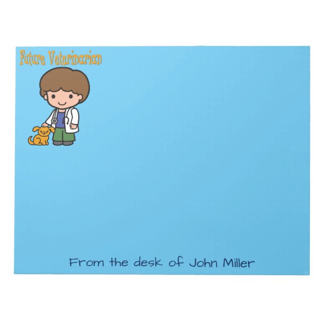 Bloco De Notas Quando Eu Crescer, Veterinário Futuro (Frente)