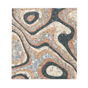Bloco De Notas Quartzo Abstrato Vintage Pedra Natural