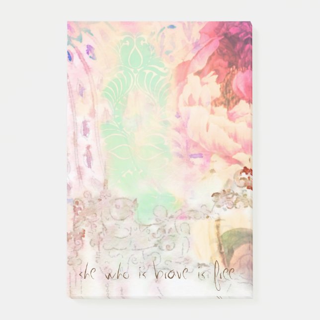 Bloco De Notas que é brava é livre almofada de nota pegajosa (Frente)