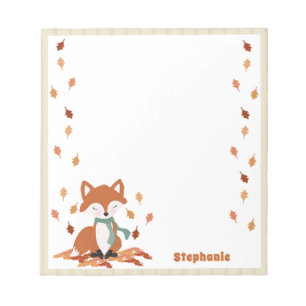 Bloco De Notas Queda Fox Woodland Aniversário