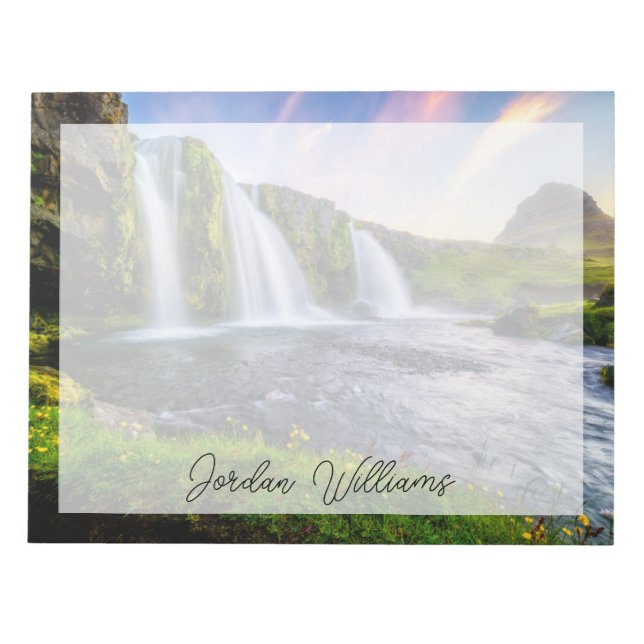 Bloco De Notas Quedas | Kirkjufellsfoss, Islândia (Frente)