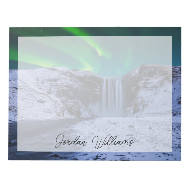 Bloco De Notas Quedas | Skógafoss Waterfall (Frente)