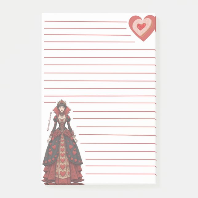 Bloco De Notas Queen of Hearts Lined (Frente)