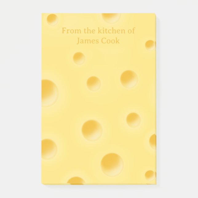 Bloco De Notas Queijo Suíço Bonito e Fantasioso Personalizado (Frente)
