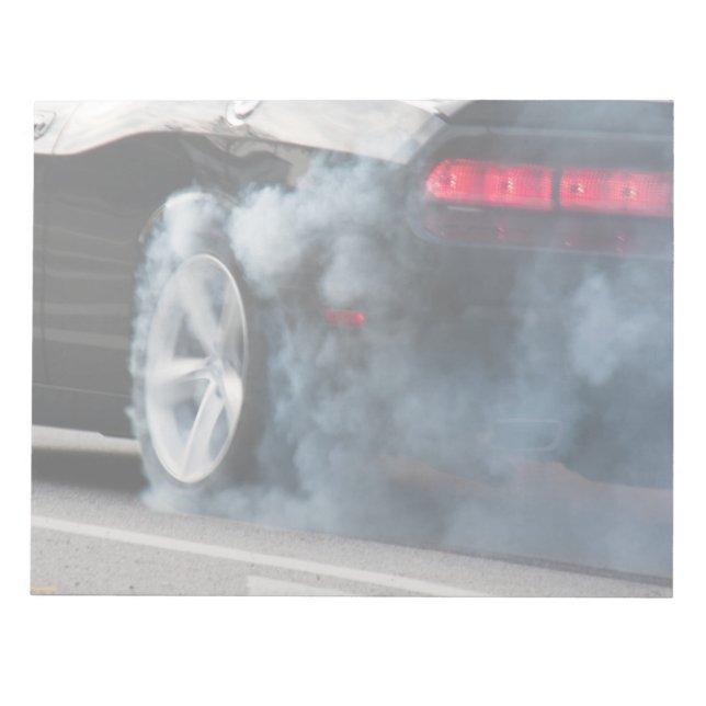 Bloco De Notas Queimada de carro preto (Frente)