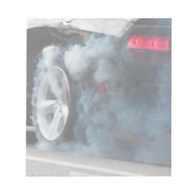 Bloco De Notas Queimada de carro preto (Frente)