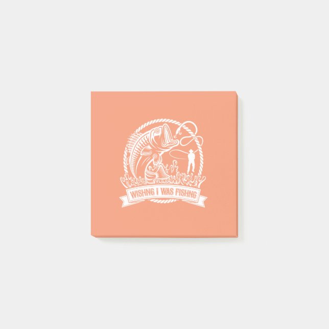 Bloco De Notas Queria Que Eu Estivesse Pescando (Frente)