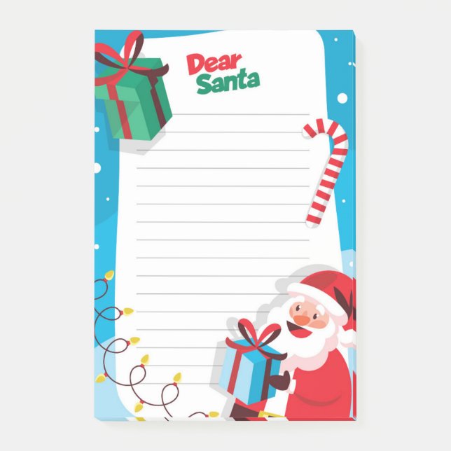 Bloco De Notas Queridas Notas Adhesivas de Presente de Natal do P (Frente)