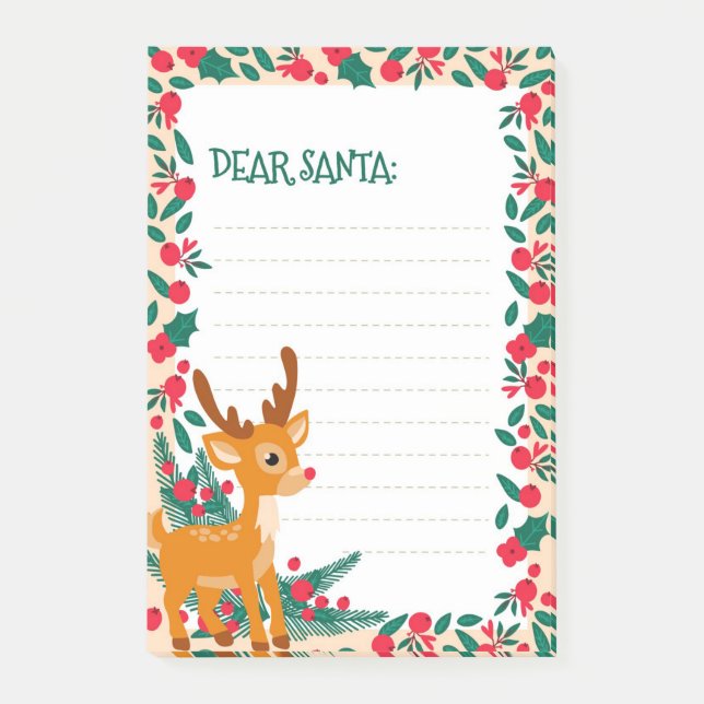 Bloco De Notas Querido Papai Noel (Frente)