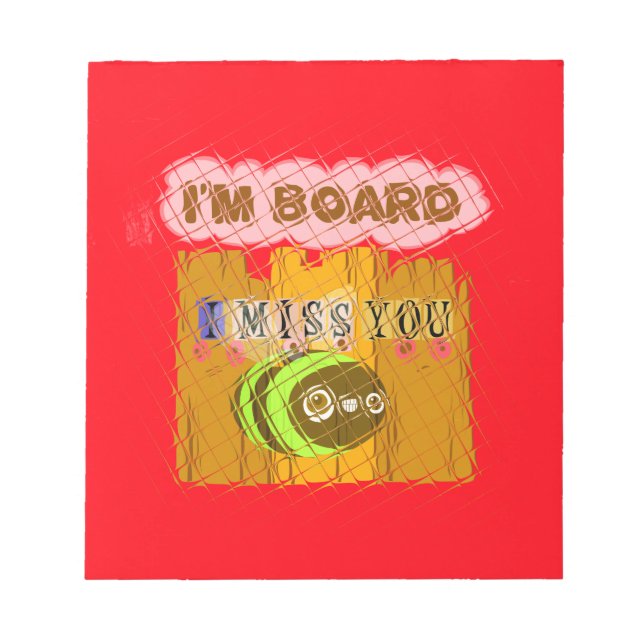 Bloco De Notas Quirky Bee Art Impressão (Frente)