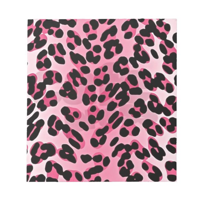 Bloco De Notas RAB Rockabilly Pink Cheetah Impressão (Frente)